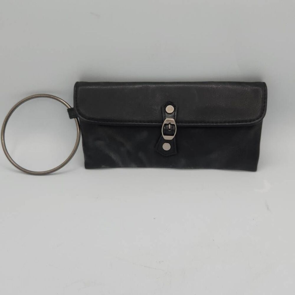 Vintage 80s Victoria's Secretbkack vegan leather wristlet